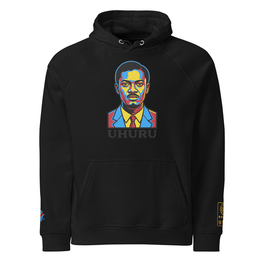 Hoodie Patrice Lumumba UHURU — KAMA MEMORIES — Streetwear identitaire KAMA by MG