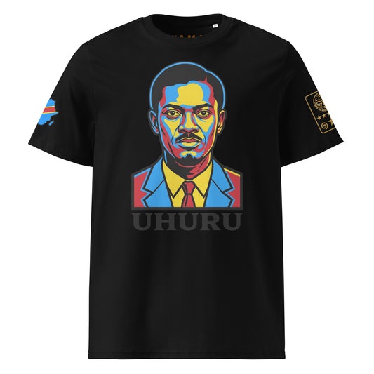 T-shirt Patrice Lumumba UHURU — KAMA MEMORIES — Streetwear identitaire KAMA by MG